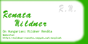 renata mildner business card